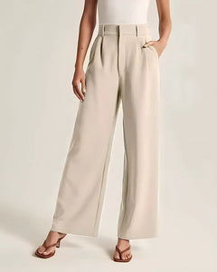 Light Wide-Leg Tailored Pants