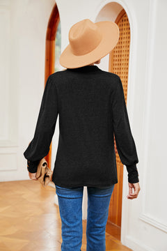 Johnny Collar Long Sleeve Top