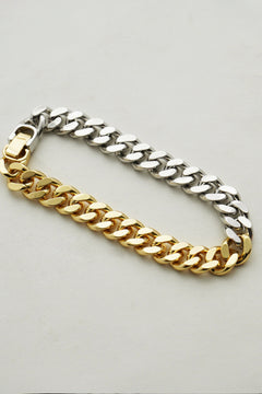 Two-Tone Chunky Chain Bracelet