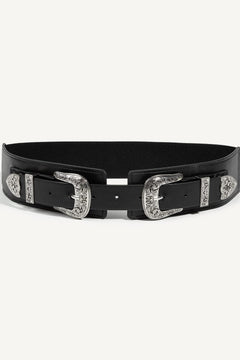 Double Buckle PU Leather Belt